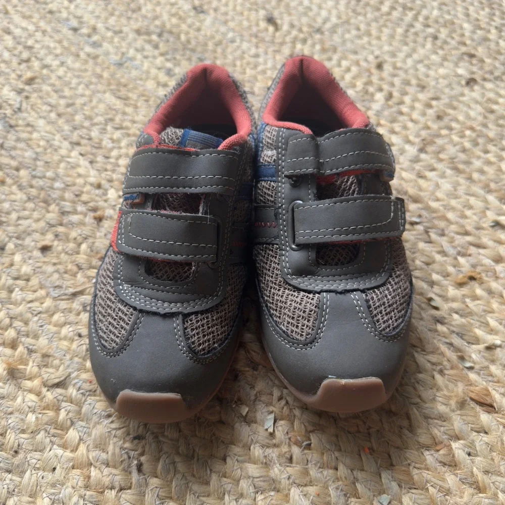 Pediped Flex Kids Brown Blue Mesh Double Strap Sneakers Size EU 32 US 1-1.5 Y